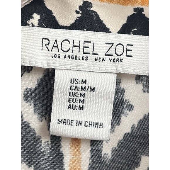 Rachel Zoe Mixed Print Patchwork Button Down Shirt Sz Medium Boho Artsy - Picture 5 of 7